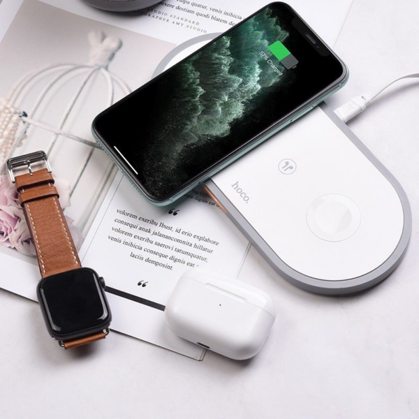 Hoco 3 In 1 Wireless Fast Charger - CW24 - Image 3
