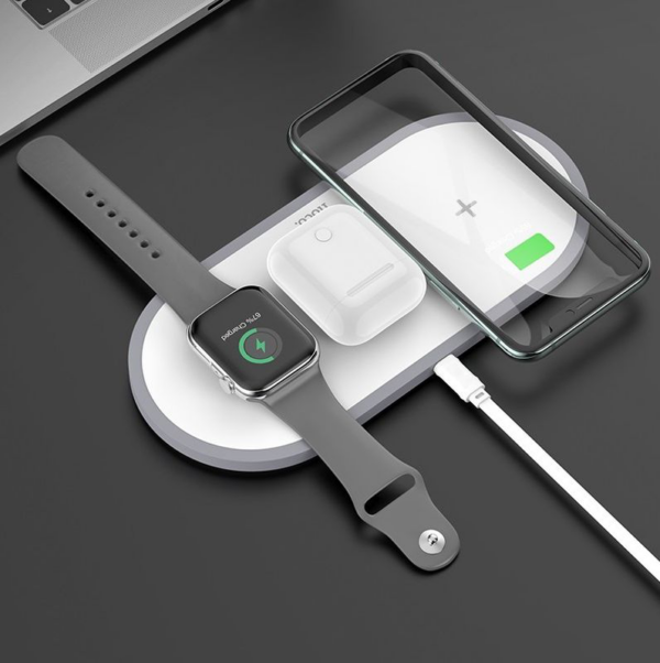 Hoco 3 In 1 Wireless Fast Charger - CW24 - Image 4